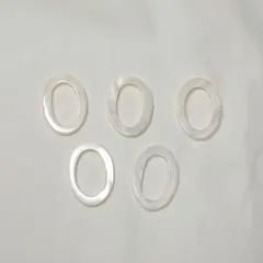 シェルパーツ　5個　無穴　オーバル形