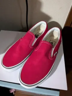 Vans スリッポンスニーカー レッド