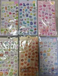 処分　セール　3Dシール かわいいキャラクター 韓国雑貨　6枚セット　お得