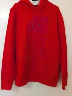 新品 ノースフェイス パーカー メンズ ビッグロゴ 赤