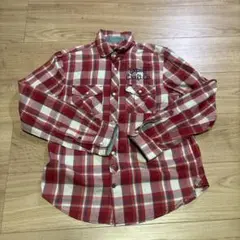 H &M チェック柄長袖シャツ