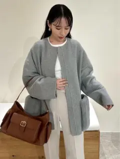 リバーコート ノーカラージャケット