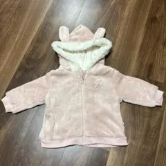 アウター　冬　うさぎフード　パーカー　ピンク　70cm 女の子　ベビーザラスのサムネイル
