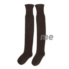 ANDMARY ベイビーリブニットニーハイSOX／モカ