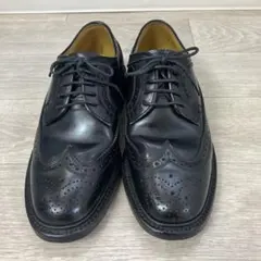 最終価格リーガル黒ウィングチップレザーシューズ23cm