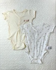 ベビー肌着 半袖前開き 80cm 2枚セット