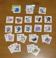 ポケモンデコキャラシール★開封19種類・27枚セット♪ミュウ/アシマリ他