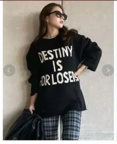 EGOIST　ダメージメッセージニット　ブラック　フリーサイズ