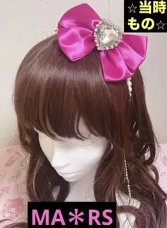 激レア　MARS パールビジューリボンカチューシャ　ピンク　姫ギャル　当時もののサムネイル