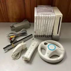 Nintendo wii 本体＋ソフト10点(1点ケース無し)付き