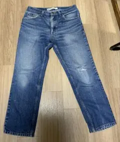 [goffa 購入]Lee ストレートデニム ブルー ダメージあり