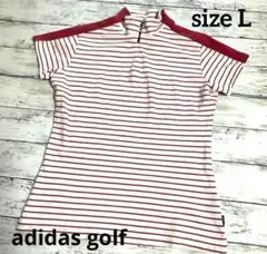 adidasgolf　半袖　L　ハーフジップ　シャツ　アディダスゴルフ