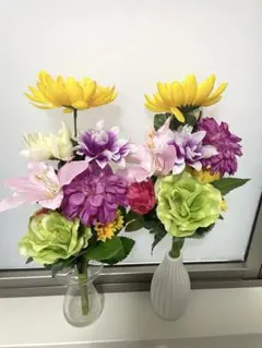 부처님 꽃 ⑤ 공양 꽃 1 쌍 인공 꽃 인공 꽃