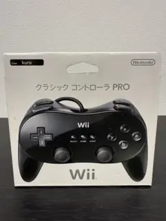 ★動作確認済★Wii クラシックコントローラPRO ブラック RVL005♪
