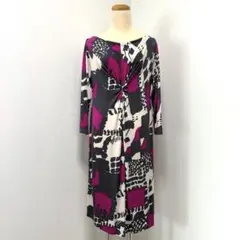 OLIAN オリアン 幾何学模様 マタニティ ストレッチ ワンピース L 総柄のサムネイル