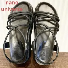 nano universe ナノユニバース ストラップサンダル ブラックのサムネイル