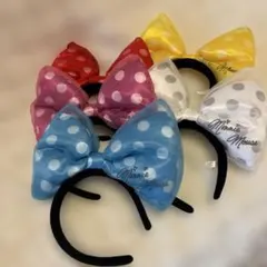 東京ディズニーリゾート　ミニー　水玉　ビッグリボンカチューシャ　5色セット