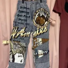 HARDY AMIES ヴィンテージ 総柄 ズボン 犬 メンズ M 古着 薄手のサムネイル