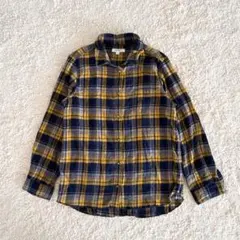 nikoand...チェック柄フランネルシャツ 長袖襟ワイヤー入り 4 (L)