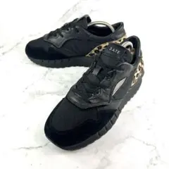 【美品】 DATE. LUNA レオパード 24.5 黒 ダッドスニーカー