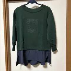 Ｂo u J e Iｏu d 長袖トレーナーレイヤードスタイル