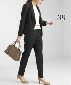 グリーンレーベルリラクシング シャーク ノーラペル テーパード ブラック 38