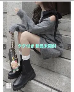 GRL ワンショルダーベロアリボンニットミニワンピース[dr796]