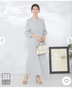 新品タグ付き【a.v.v】カシュクール ワンピース 七分袖