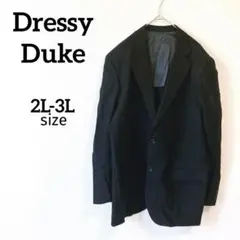 【ドレッシーデューク◇尾州】ジャケット+ネクタイ 黒 ブラックフォーマル冠婚葬祭