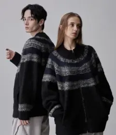 CLEL　Nordic Design Jacquard Drivers Knit