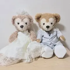 【ぬいぐるみつき】ダッフィー＆シェリーメイ/結婚式コスチューム