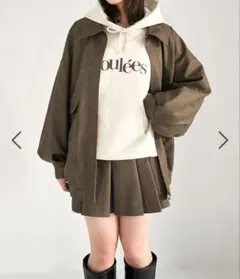 「Heather」フェイクレザーBIGブルゾン