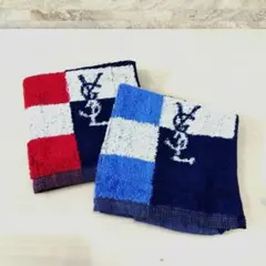 イヴ・サンローラン ＊ ハンドタオル 2枚セット▪ レトロ