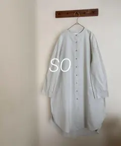 エスオーSOウエスト切り替えシャツチュニックワンピースバンドカラーナチュラン
