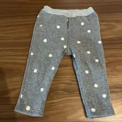 ボブソン　裏起毛パンツ　花柄　グレー　80サイズ