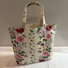 ハンドメイド　トートバッグ　生地　ローラアシュレイ
