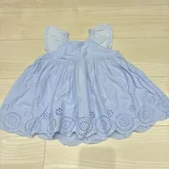 プティマイン　水色 フリル袖 チュニック