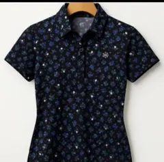 美品 St ANDREWS ゴルフウェア 花柄 メンズポロシャツ M