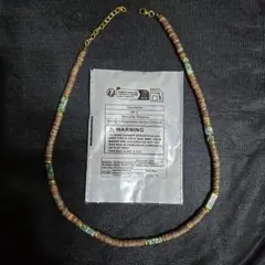 ビーズネックレス ブラウン・グリーン