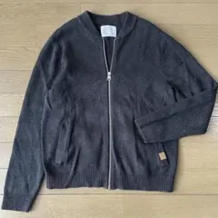 ZARA キッズ　ダークグレー ジップアップカーディガン 140cm