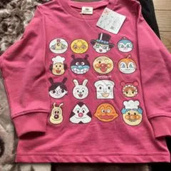 【新品未使用】タグ付き　アンパンマン 薄手長袖トレーナーサイズ110 ピンク