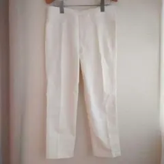 【ユニクロ】パンツ 白 ストレッチ L ゴム ひも