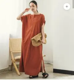 hunchアシンメトリーワンピースブラウンぞうねこちゃんねる
