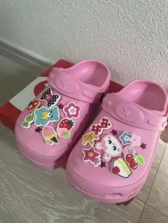 キッズ サンダル ピンク 16cm デコレーション