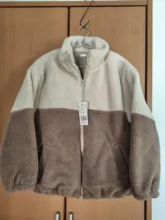 ブラウン フリースジャケット