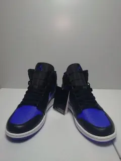 【新品】 AIR JORDAN 1 MID BLACK/BLUE27.5㎝
