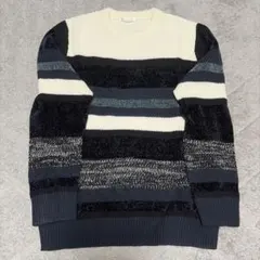 ikka ストライプニットセーター