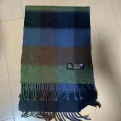 カシミヤ100% チェック柄マフラーイングランド製