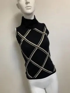 LAUTREAMONT＊ニット＊ベスト＊ノースリーブ＊格子柄＊2のサムネイル