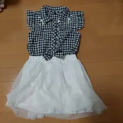 チェック柄ノースリーブワンピース